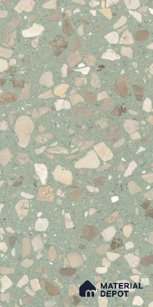 TL 12796 E Venetian Terazzo Verde 4 ft x 2 ft Vitrified Matte Finish Tile - 9 mm