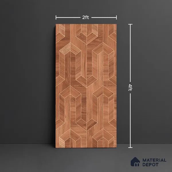 TL 07988 Venom Wood Brown 1200x600 mm Matte Finish Floor & Wall Tile - 9 mm (Random 4)