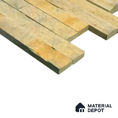 WL 00140 Victorian Yellow 600 x 150 mm Natural Stone Wall Cladding |  Stone is a Natural Product, Please Expect Variation in Shades