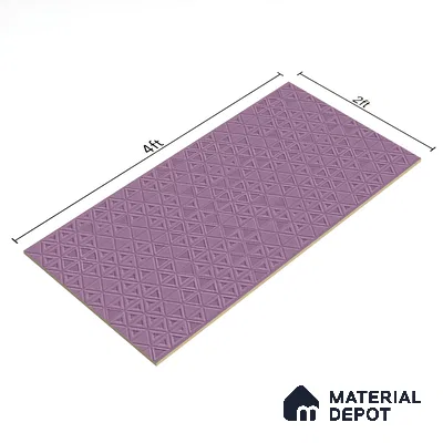 TL 00694 B Violet Visions Series Pattern 3 Purple Matte Finish 4 ft x 2 ft Full Body Vitrified Tile - 9 mm (Sample)