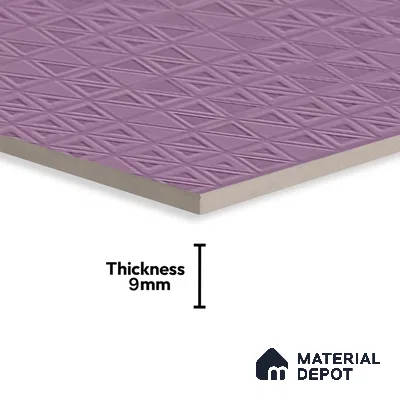 TL 00694 B Violet Visions Series Pattern 3 Purple Matte Finish 4 ft x 2 ft Full Body Vitrified Tile - 9 mm (Sample)