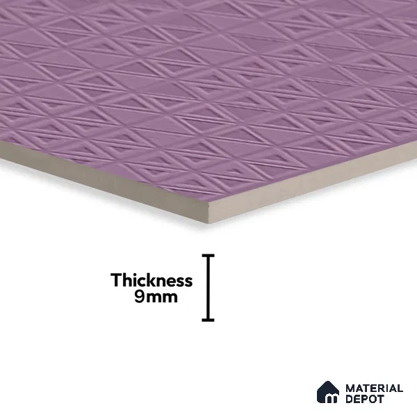 TL 00694 B Violet Visions Series Pattern 3 Purple Matte Finish 4 ft x 2 ft Full Body Vitrified Tile - 9 mm (Sample)