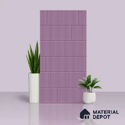 TL 00694 D Violet Visions Series Pattern 2 Purple Matte Finish 4 ft x 2 ft Full Body Vitrified Tile - 9 mm (Sample)