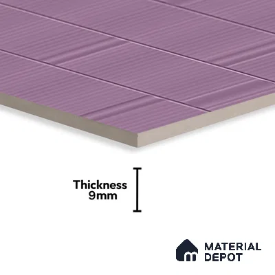 TL 00694 D Violet Visions Series Pattern 2 Purple Matte Finish 4 ft x 2 ft Full Body Vitrified Tile - 9 mm (Sample)