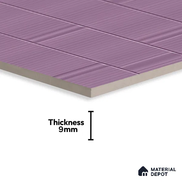 TL 00694 D Violet Visions Series Pattern 2 Purple Matte Finish 4 ft x 2 ft Full Body Vitrified Tile - 9 mm (Sample)