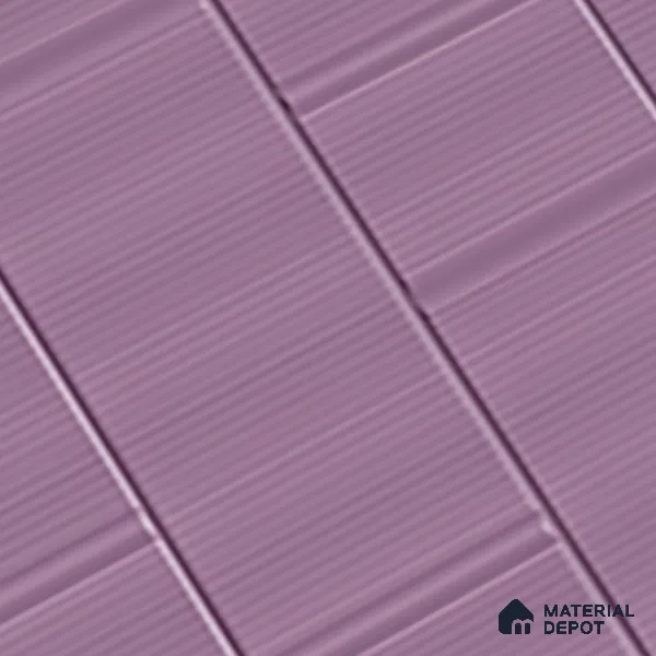 TL 00694 D Violet Visions Series Pattern 2 Purple Matte Finish 4 ft x 2 ft Full Body Vitrified Tile - 9 mm (Sample)