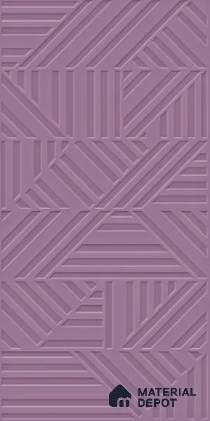 TL 00694 E Violet Visions Series Pattern 4 Purple Matte Finish 4 ft x 2 ft Full Body Vitrified Tile - 9 mm (Sample)