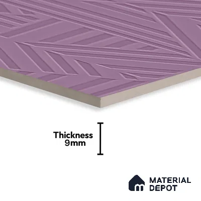 TL 00694 E Violet Visions Series Pattern 4 Purple Matte Finish 4 ft x 2 ft Full Body Vitrified Tile - 9 mm (Sample)