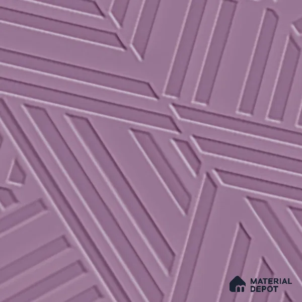 TL 00694 E Violet Visions Series Pattern 4 Purple Matte Finish 4 ft x 2 ft Full Body Vitrified Tile - 9 mm (Sample)