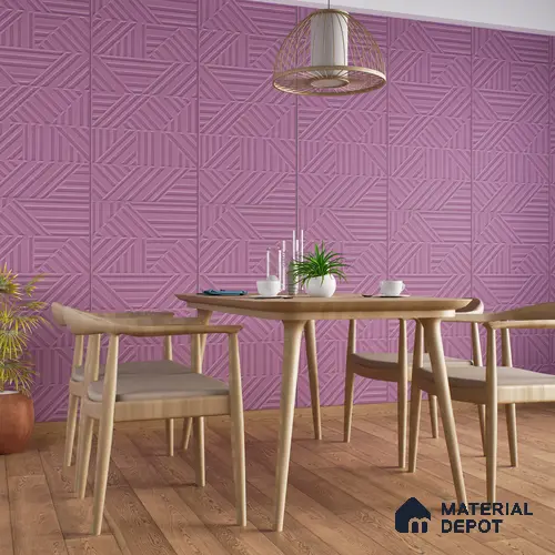 TL 00694 E Violet Visions Series Pattern 4 Purple Matte Finish 4 ft x 2 ft Full Body Vitrified Tile - 9 mm