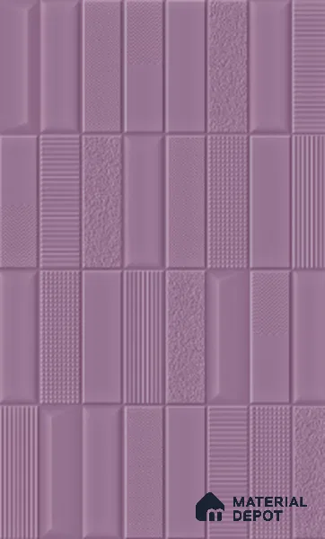 TL 00694 F Violet Visions Series Pattern 5 Purple Chrome Finish 4 ft x 2 ft Full Body Vitrified Tile - 9 mm (Sample)