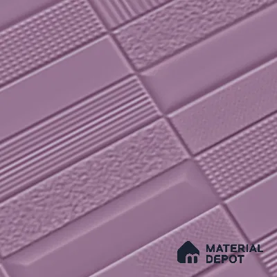 TL 00694 F Violet Visions Series Pattern 5 Purple Chrome Finish 4 ft x 2 ft Full Body Vitrified Tile - 9 mm (Sample)