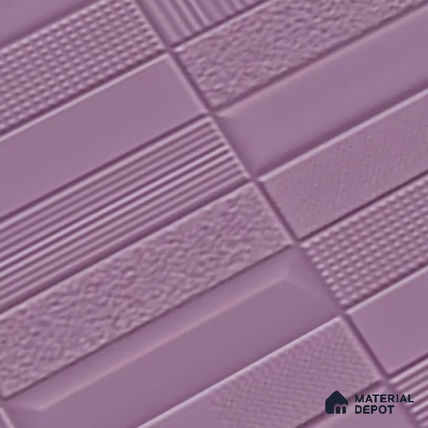 TL 00694 F Violet Visions Series Pattern 5 Purple Chrome Finish 4 ft x 2 ft Full Body Vitrified Tile - 9 mm (Sample)