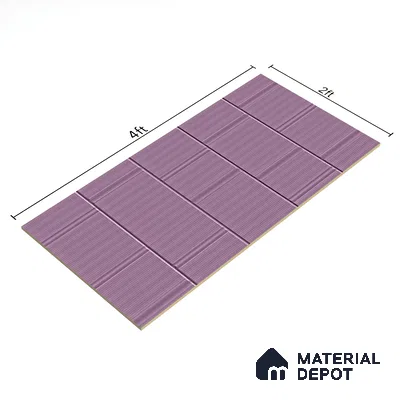 TL 00694 G Violet Visions Series Pattern 6 Purple Chrome Finish 4 ft x 2 ft Full Body Vitrified Tile - 9 mm (Sample)