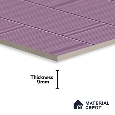 TL 00694 G Violet Visions Series Pattern 6 Purple Chrome Finish 4 ft x 2 ft Full Body Vitrified Tile - 9 mm (Sample)