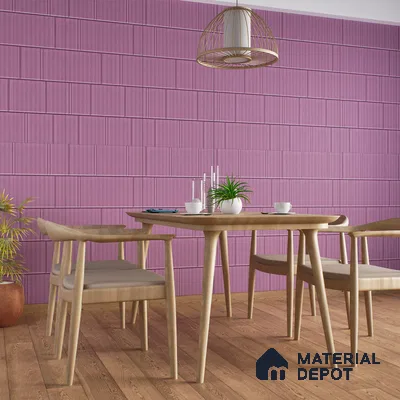 TL 00694 G Violet Visions Series Pattern 6 Purple Chrome Finish 4 ft x 2 ft Full Body Vitrified Tile - 9 mm (Sample)