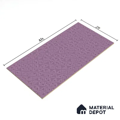 TL 00694 H Violet Visions Series Pattern 7 Purple Chrome Finish 4 ft x 2 ft Full Body Vitrified Tile - 9 mm (Sample)