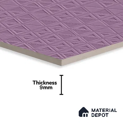 TL 00694 H Violet Visions Series Pattern 7 Purple Chrome Finish 4 ft x 2 ft Full Body Vitrified Tile - 9 mm (Sample)