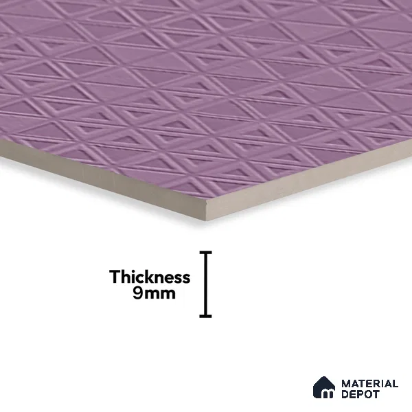 TL 00694 H Violet Visions Series Pattern 7 Purple Chrome Finish 4 ft x 2 ft Full Body Vitrified Tile - 9 mm (Sample)