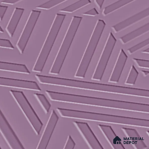 TL 00694 I Violet Visions Series Pattern 8 Purple Chrome Finish 4 ft x 2 ft Full Body Vitrified Tile - 9 mm (Sample)