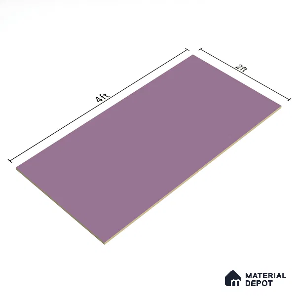 TL 00694 A Violet Visions Series Plain Purple Matte Finish 4 ft x 2 ft Full Body Vitrified Tile - 9 mm