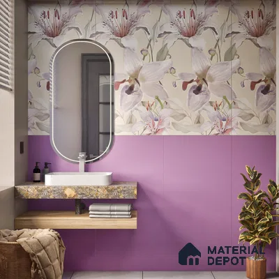 TL 00694 A Violet Visions Series Plain Purple Matte Finish 4 ft x 2 ft Full Body Vitrified Tile - 9 mm