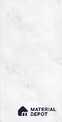 Budget Friendly Marble Floor & Wall Tile Value For Money TL 05582 White Onyx Viser 4 ft x 2 ft - Vitrified Glossy Finish -9 mm | Suitable for Living Room,Bedroom & Bathroom