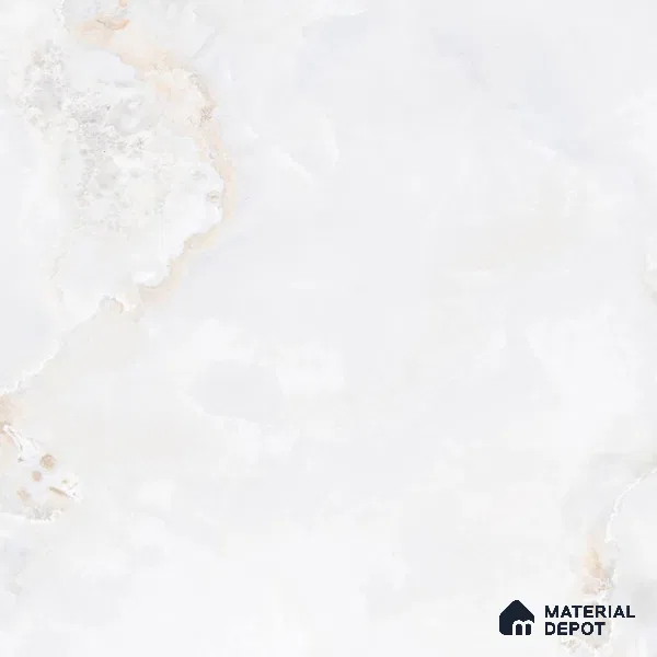 Budget Friendly Marble Floor & Wall Tile Value For Money TL 05582 White Onyx Viser 4 ft x 2 ft - Vitrified Glossy Finish -9 mm | Suitable for Living Room,Bedroom & Bathroom