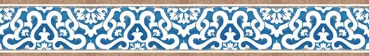 Geometric Look Border Tile TL 05910 Spatial Accent Series 1 ft x 2 inch Vitrified Matte Finish Tile Border - 9 mm | Image 1