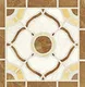 Patterned Look Center Tile TL 05915 B Spatial Accent Series 2 x 2 inch Vitrified Matte Finish Tile Border - 9 mm | Image 1
