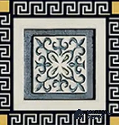 Moroccan Tile Border TL 05916 B Spatial Accent Series 2 x 2 inch Vitrified Matte Finish Center Tile - 9 mm | Suitable for Decorative Highlighter Border