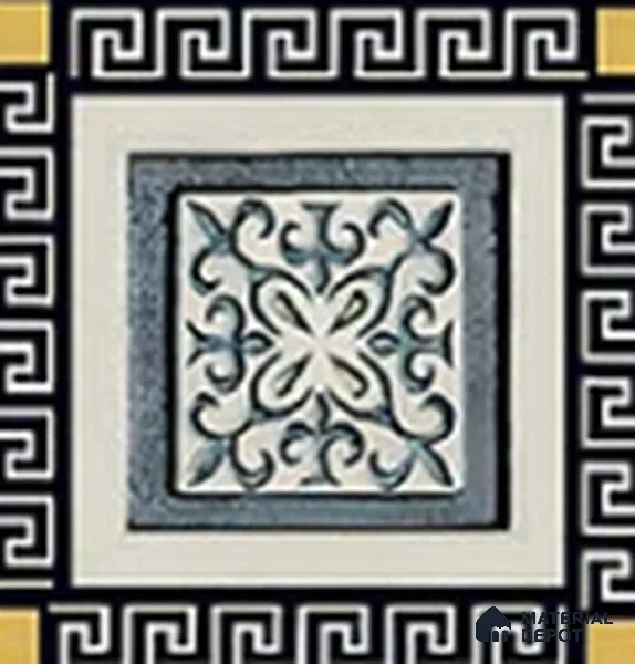 Moroccan Tile Border TL 05916 B Spatial Accent Series 2 x 2 inch Vitrified Matte Finish Center Tile - 9 mm | Suitable for Decorative Highlighter Border