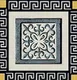 Geometric Look Center Tile TL 05916 B Spatial Accent Series 2 x 2 inch Vitrified Matte Finish Tile Border - 9 mm | Image 1