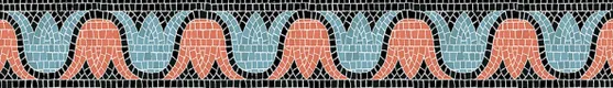 Geometric Look Border Tile TL 05918 Spatial Accent Series 1 ft x 2 inch Vitrified Matte Finish Tile Border - 9 mm | Image 1