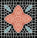 Geometric Look Center Tile TL 05918 B Spatial Accent Series 2 x 2 inch Vitrified Matte Finish Tile Border - 9 mm | Image 1