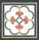 Floral Look Center Tile TL 05920 B Spatial Accent Series 2 x 2 inch Vitrified Matte Finish Tile Border - 9 mm | Image 1