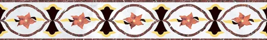 Patterned Look Border Tile TL 05917 Spatial Accent Series 1 ft x 2 inch Vitrified Matte Finish Tile Border - 9 mm | Image 1