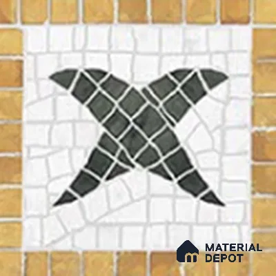 Moroccan Tile Border TL 05909 B Spatial Accent Series 2 x 2 inch Vitrified Matte Finish Center Tile - 9 mm | Suitable for Decorative Highlighter Border
