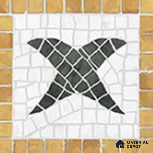Moroccan Tile Border TL 05909 B Spatial Accent Series 2 x 2 inch Vitrified Matte Finish Center Tile - 9 mm | Suitable for Decorative Highlighter Border