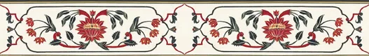 Floral Look Border Tile TL 05914 Spatial Accent Series 1 ft x 2 inch Vitrified Matte Finish Tile Border - 9 mm | Image 1