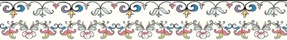 Floral Look Border Tile TL 05919 Spatial Accent Series 1 ft x 2 inch Vitrified Matte Finish Tile Border - 9 mm | Image 1