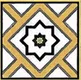 Geometric Look Center Tile TL 05912 B Spatial Accent Series 2 x 2 inch Vitrified Matte Finish Tile Border - 9 mm | Image 1