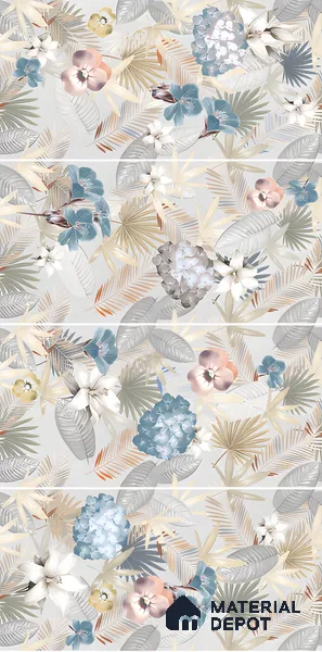 Tropical Wall Tile TL 05553 Vivid Fusion Decore 4 ft x 2 ft Matte Finish Vitrified Tile - 9 mm | Suitable for Bathroom, Accent/Feature Wall, Foyer