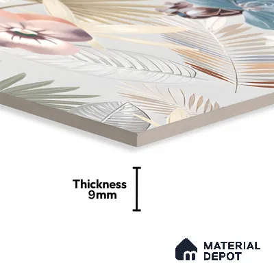 Tropical Wall Tile TL 05553 Vivid Fusion Decore 4 ft x 2 ft Matte Finish Vitrified Tile - 9 mm | Suitable for Bathroom, Accent/Feature Wall, Foyer
