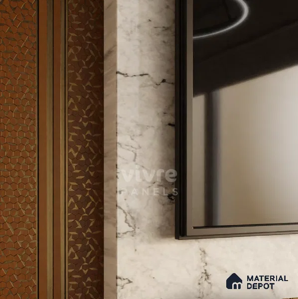 Brown Patterned Look Charcoal Decorative Wall Panel VX3020 8 ft x 8.2 inch - 3 mm | Suitable for Feature Wall, TV Unit & Living Room | Width is Subjected to 5% Variation