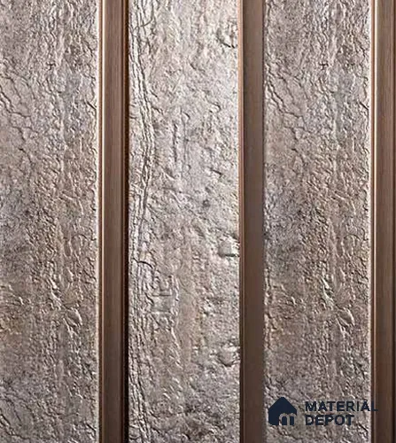 Chocolate Brown Stone Louver VL 11 TE (VL 11) 8 ft x 4.9 inch Charcoal Panel - 12 mm | Suitable for Feature Wall, TV Unit & Living Room | Width is Subjected to 5% Variation
