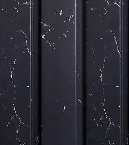 Black Marble Louver VL 13 TE (VL 13) 8 ft x 4.9 inch Charcoal Panel - 12 mm | Suitable for Feature Wall, TV Unit & Living Room | Width is Subjected to 5% Variation
