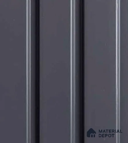 Black Plain Colour Louver VL 30 GR (VL 30) 8 ft x 4.9 inch Charcoal Panel - 12 mm | Suitable for Feature Wall, TV Unit & Living Room | Width is Subjected to 5% Variation