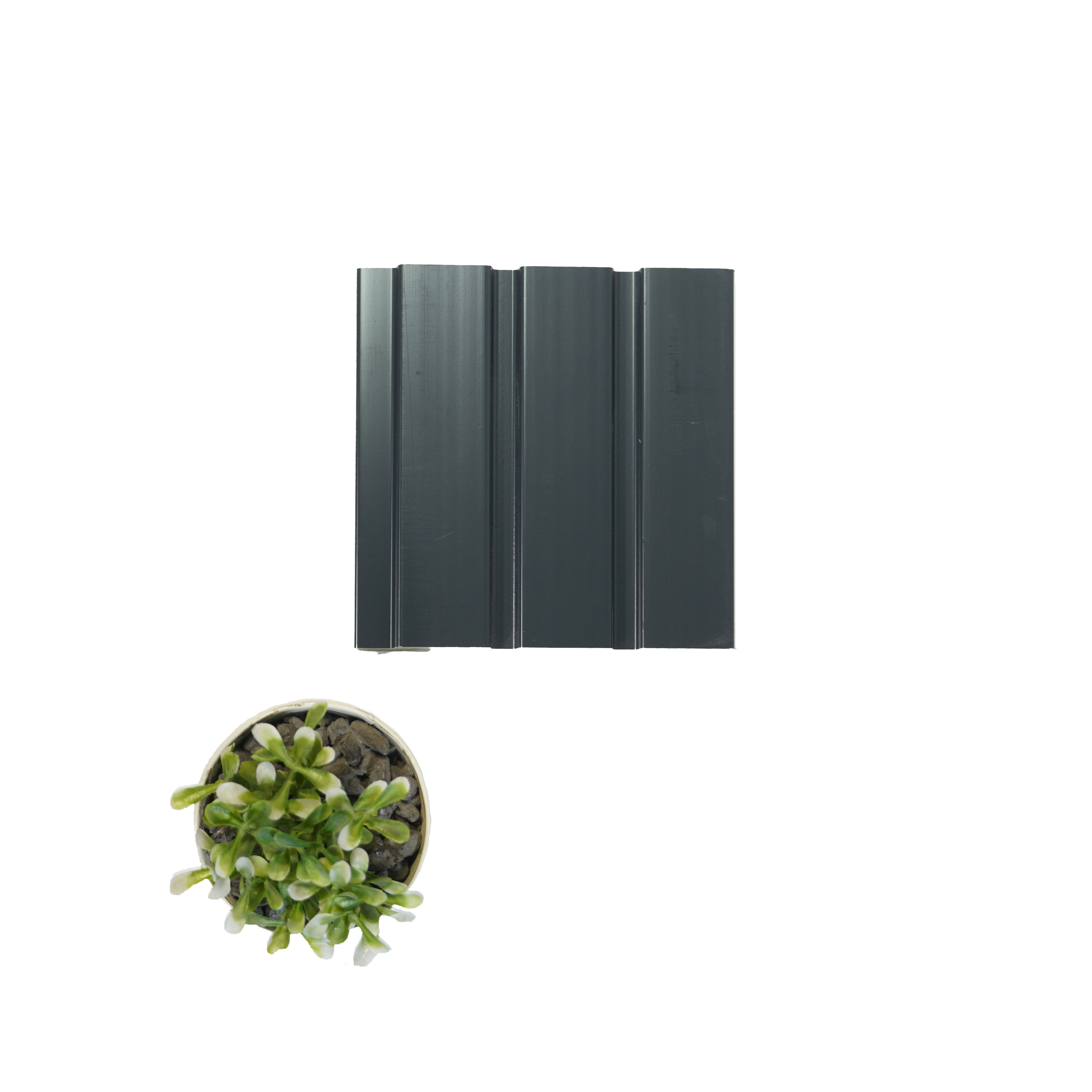Black Plain Colour Louver VL 30 GR (VL 30) 8 ft x 4.9 inch Charcoal Panel - 12 mm | Suitable for Feature Wall, TV Unit & Living Room | Width is Subjected to 5% Variation