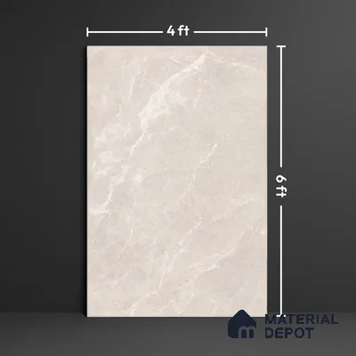 Marble Floor & Wall Tile TL 07537 D Italian Crema Endless 6 ft x 4 ft Glossy Finish Vitrified Tile - 9 mm | Suitable For living Room, Bedroom, Bathroom | Adhesive and Spacers Must be Used During Installation